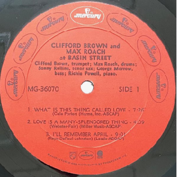 画像2: CLIFFORD BROWN AND MAX ROACH -  AT BASIN STREET (2)