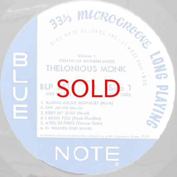 画像2: THELONIOUS MONK -  GENIUS OF MODERN MUSIC VOL 1 (2)