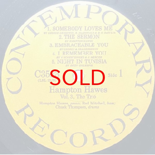 画像2: HAMPTON HAWES -  VOL : 3 THE TRIO (2)