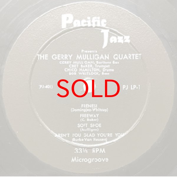 画像2: GERRY MULLIGAN QUARTET -  S / T 【10inch】 (2)