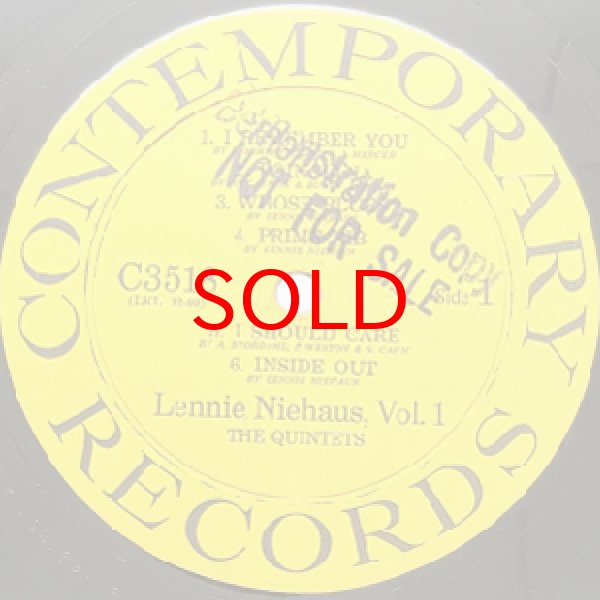 画像2: LENNIE NIEHAUS -  VOL.1 THE QUINTET (2)