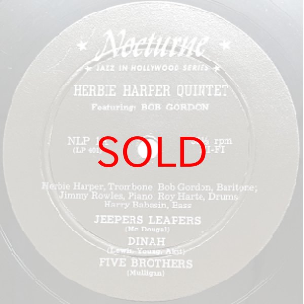 画像2: HERBIE HARPER QUINTET -  FEATURING BOB GORDON 【10INCH】 (2)