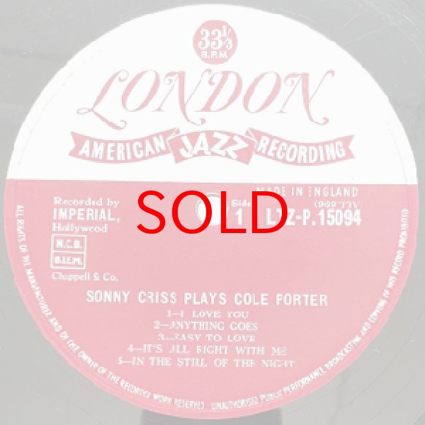 画像2: SONNY CRISS -  PLAYS COLE PORTER (2)