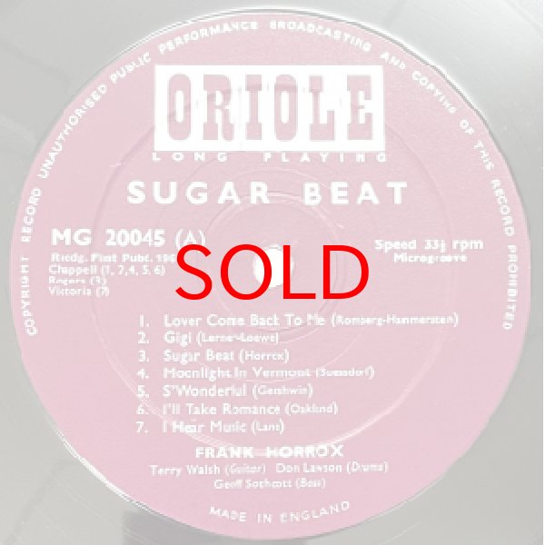 画像2: FRANK HORROX -  SUGAR BEAT (2)