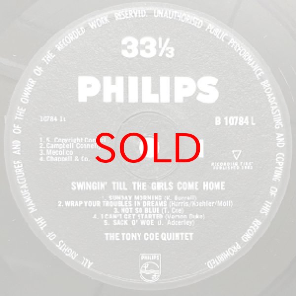 画像2: TONY COE QUINTET -  SWINGIN' TILL THE GIRLS COME HOME (2)