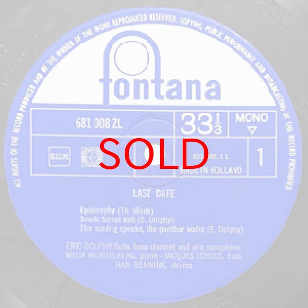 画像2: ERIC DOLPHY -  LAST DATE (2)