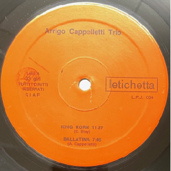 画像2: ARRIGO CAPPELLETTI TRIO -  RESIDUI (2)