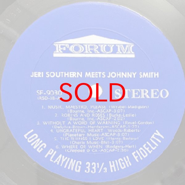 画像2: JERI SOUTHERN -  JERI SOUTHERN MEETS JOHNNY SMITH (2)