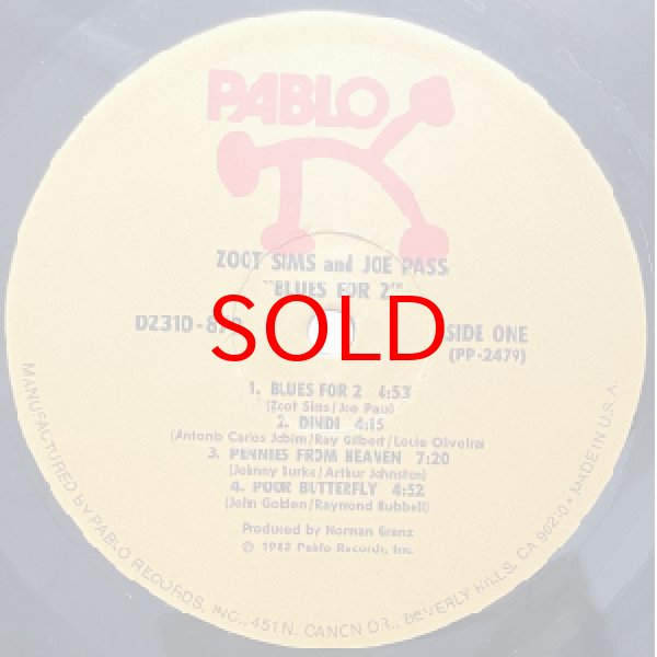 画像2: ZOOT SIMS PLUS JOE PASS -  BLUES FOR 2 (2)