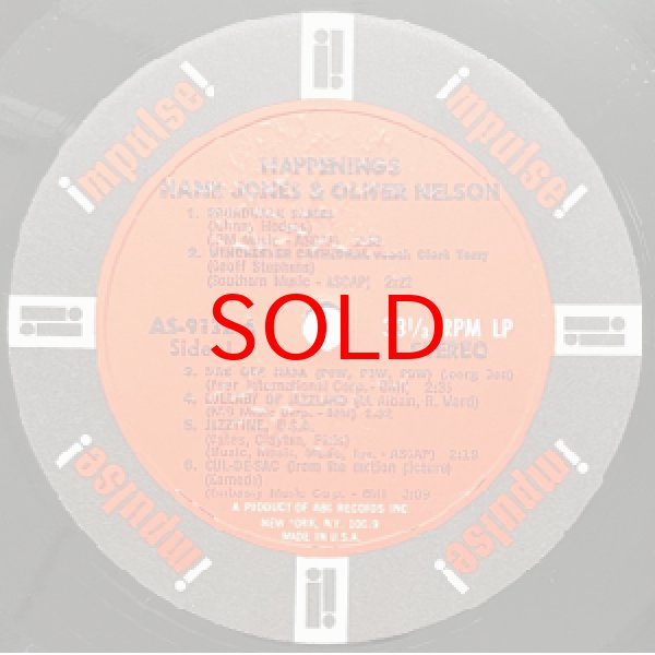 画像2: HANK JONES & OLIVER NELSON -  HAPPENINGS (2)