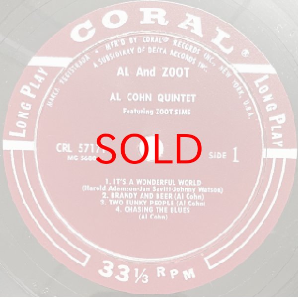 画像2: AL COHN QUINTET FEAT ZOOT SIMS -  AL AND ZOOT (2)
