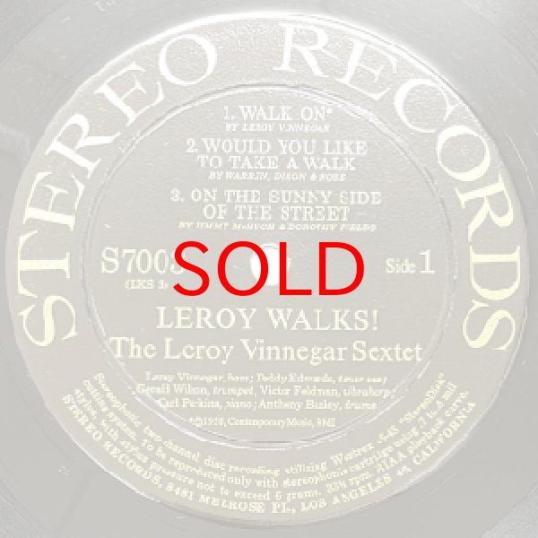 画像2: LEROY VINNEGAR SEXTET -  LEROY WALKS ! (2)