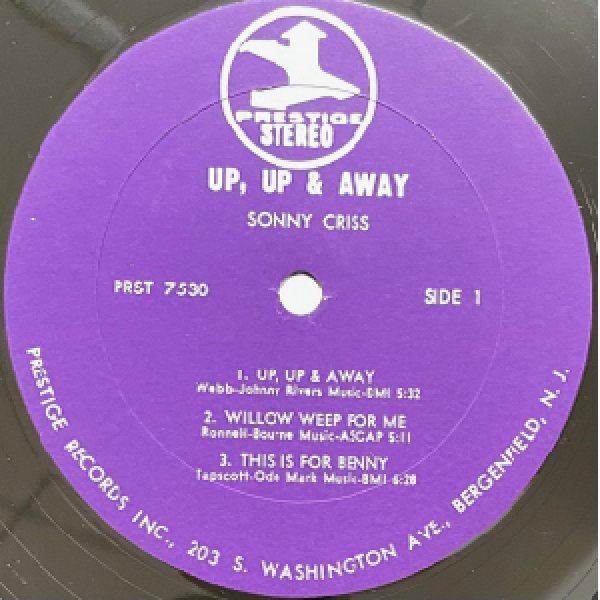 画像2: SONNY CRISS -  UP UP AND AWAY (2)