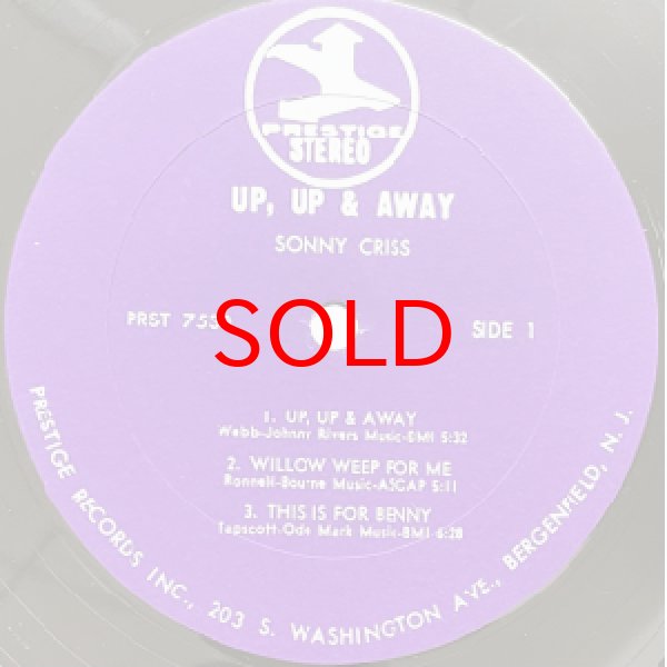 画像2: SONNY CRISS -  UP UP AND AWAY (2)