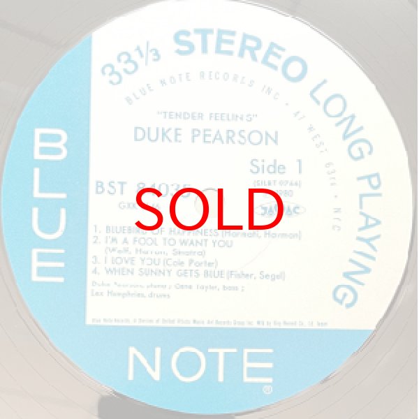 画像2: DUKE PEARSON -  TENDER FEELIN'S (2)