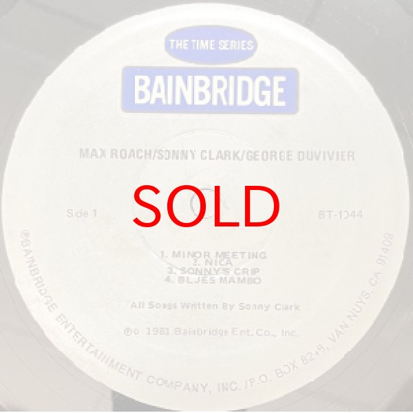 画像2: MAX ROACH / SONNY CLARK / GEORGE DUVIVIER -  S / T (2)