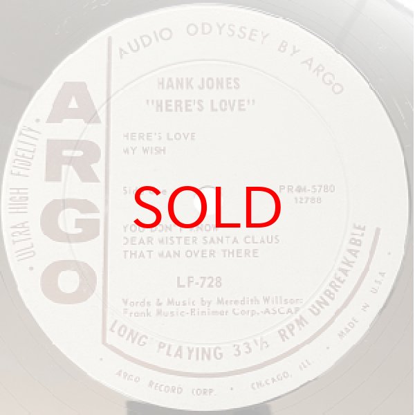 画像2: HANK JONES -  HERE'S LOVE (2)