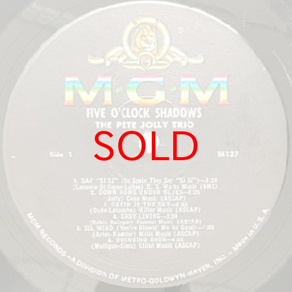 画像2: PETE JOLLY TRIO -  5 O'CLOCK SHADOWS (2)