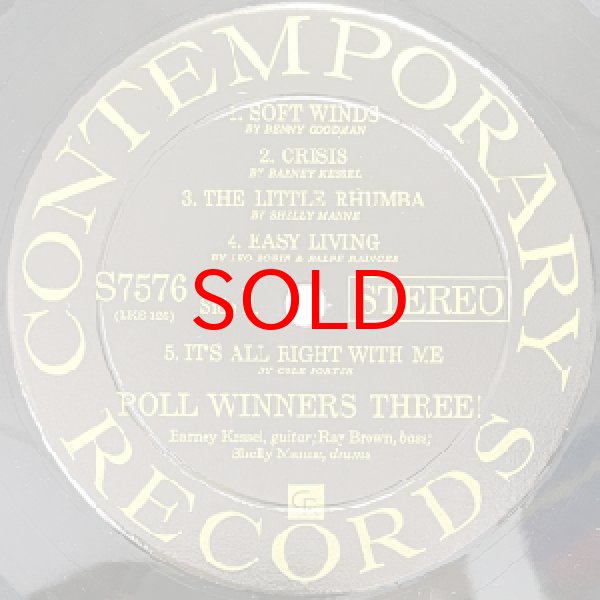 画像2: BARNEY KESSEL / SHELLY MANNE & RAY BROWN -  POLL WINNERS THREE ! (2)