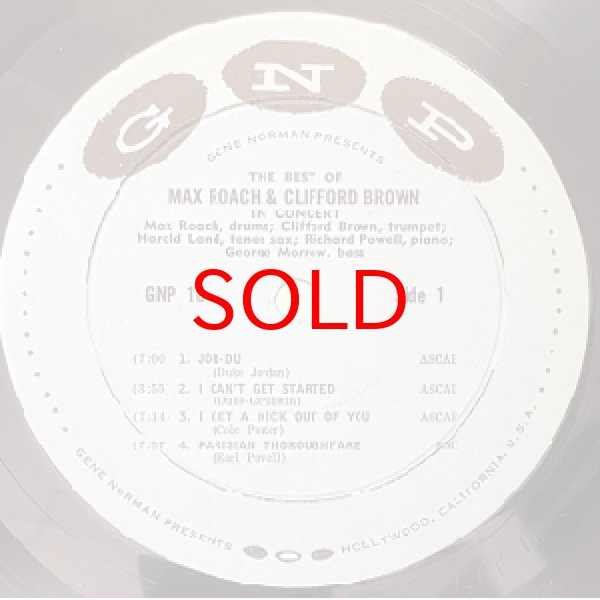 画像2: MAX ROACH / CLIFFORD BROWN -  THE BEST OF MAX ROACH AND CLIFFORD BROWN IN CONCERT (2)