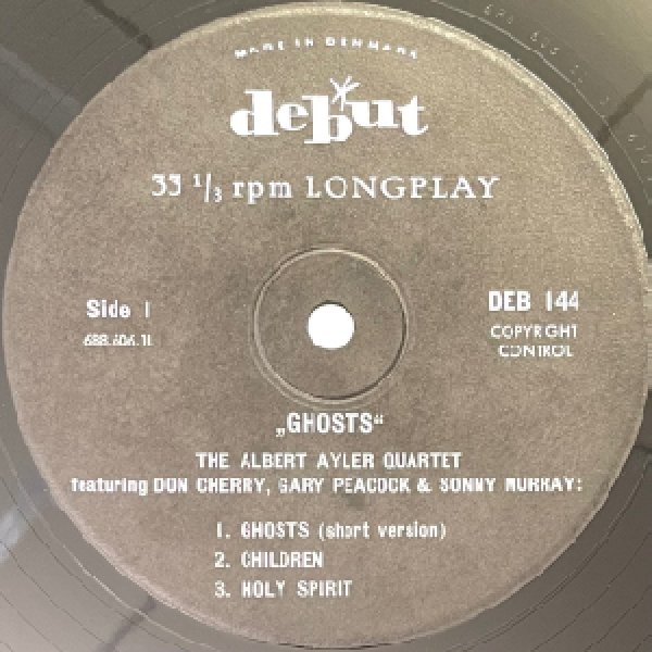 ALBERT AYLER - GHOSTS - Jazz Records seeed