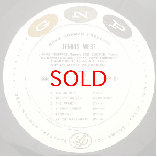 画像2: MARTY PAICH / JIMMY GIUFFRE -  TENOR WEST (2)