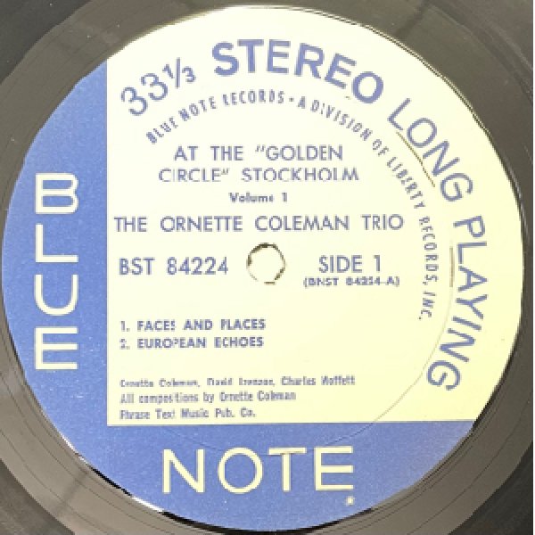 画像2: ORNETTE COLEMAN TRIO -  AT THE GOLDEN CIRCLE STOCKHOLM VOL.1 (2)