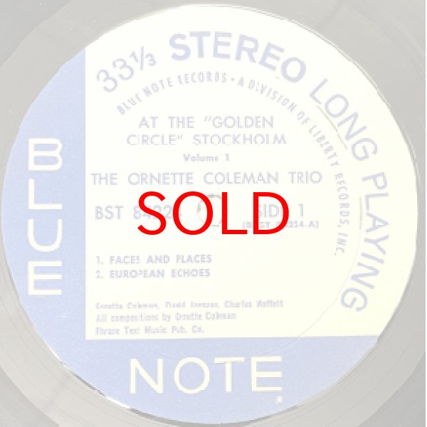 画像2: ORNETTE COLEMAN TRIO -  AT THE GOLDEN CIRCLE STOCKHOLM VOL.1 (2)