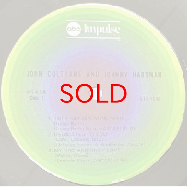 画像2: JOHN COLTRANE AND JOHNNY HARTMAN -  S / T (2)