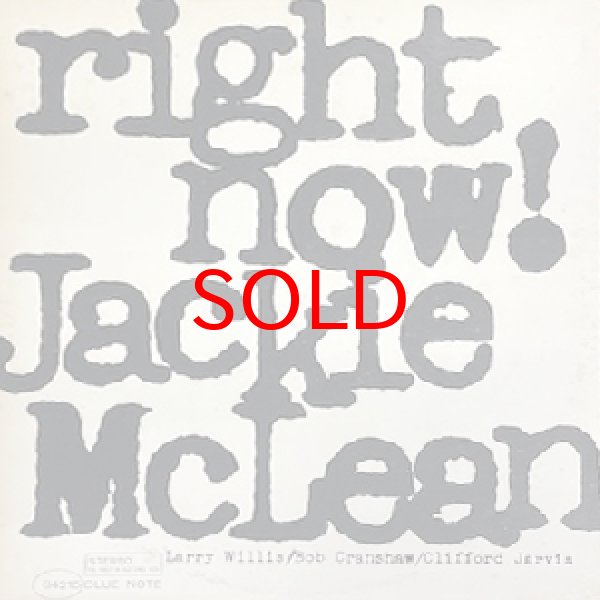 画像1: JACKIE McLEAN -  RIGHT NOW ! (1)