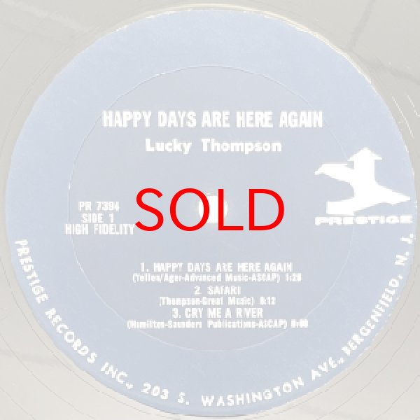 画像2: LUCKY THOMPSON -  LUCKY THOMPSON HAPPY DAYS ARE HERE AGAIN (2)