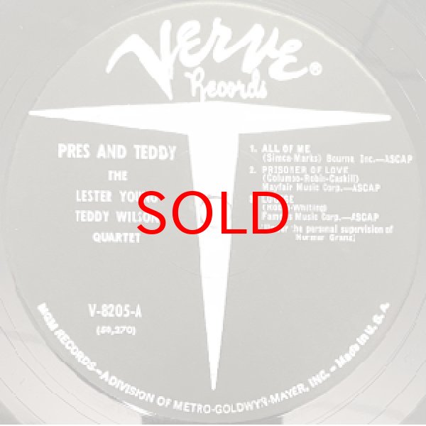 画像2: LESTER YOUNG / TEDDY WILSON QUARTET -  PRES AND TEDDY (2)