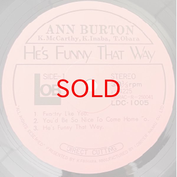 画像2: ANN BURTON -  HE'S FUNNY THAT WAY (2)