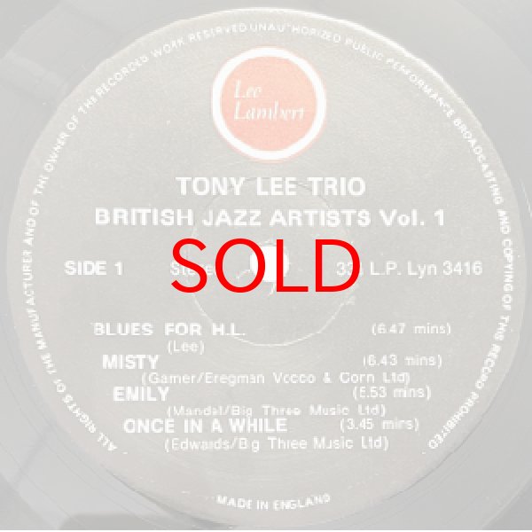 画像2: TONY LEE TRIO -  BRITISH JAZZ ARTIST VOL.1 (2)