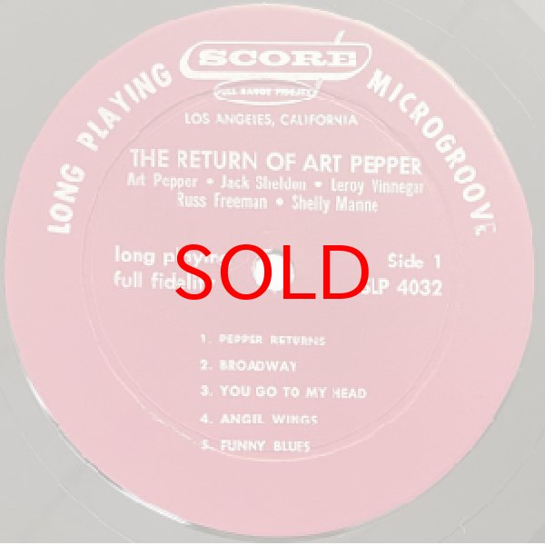 画像2: ART PEPPER QUINTET -  THE RETURN OF ART PEPPER (2)