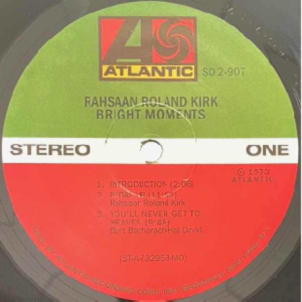画像2: RAHSAAN ROLAND KIRK -  BRIGHT MOMENTS (2)