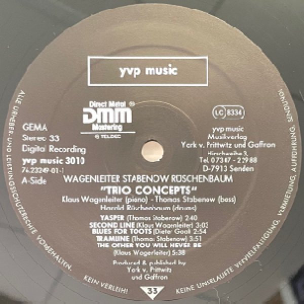 画像2: KLAUS WAGENLEITER -  TRIO CONCEPTS (2)