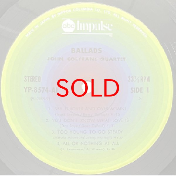 画像2: JOHN COLTRANE -  BALLADS (2)
