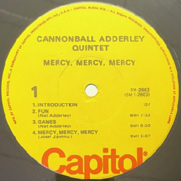 画像2: CANNONBALL ADDERLEY QUINTET -  MERCY, MERCY, MERCY LIVE AT THE CLUB (2)