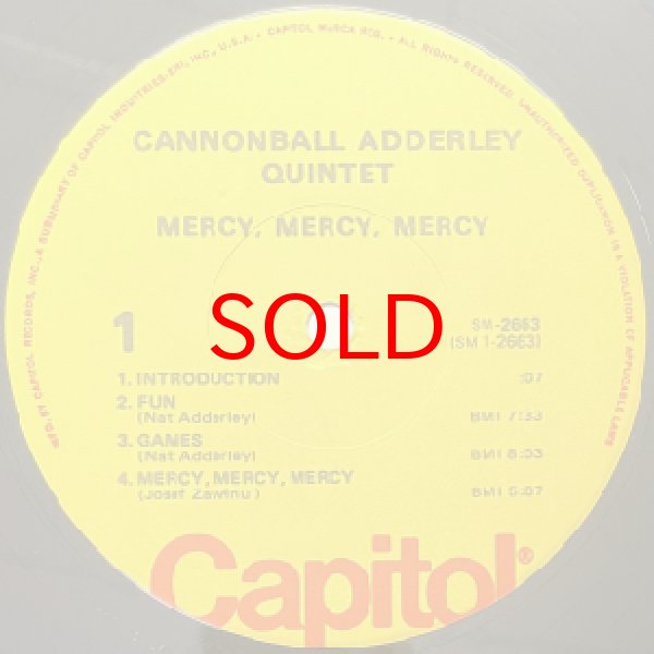 画像2: CANNONBALL ADDERLEY QUINTET -  MERCY, MERCY, MERCY LIVE AT THE CLUB (2)