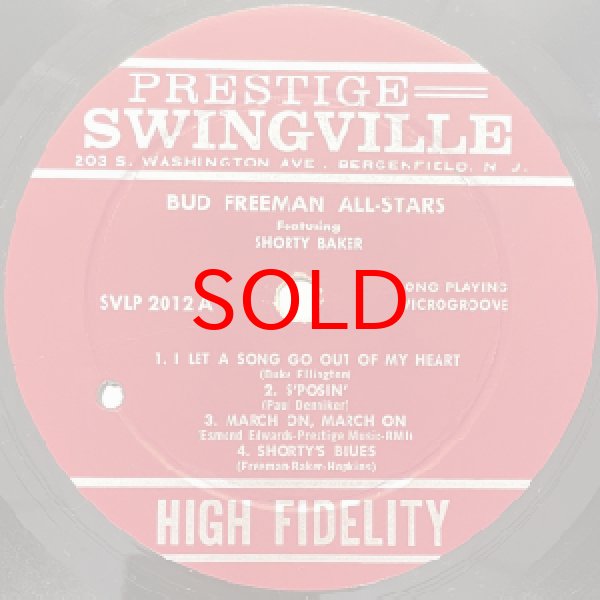 画像2: BUD FREEMAN -  ALL STARS FEAT SHORTY BAKER (2)