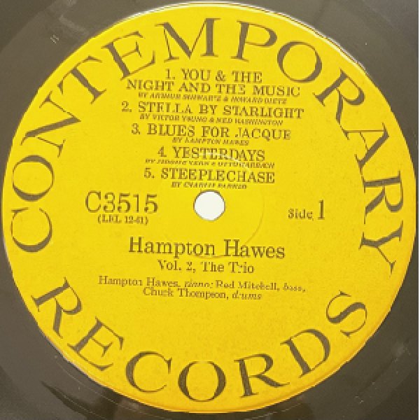 画像2: HAMPTON HAWES -  THIS IS HAMPTON HAWES VOL.2 THE TRIO (2)