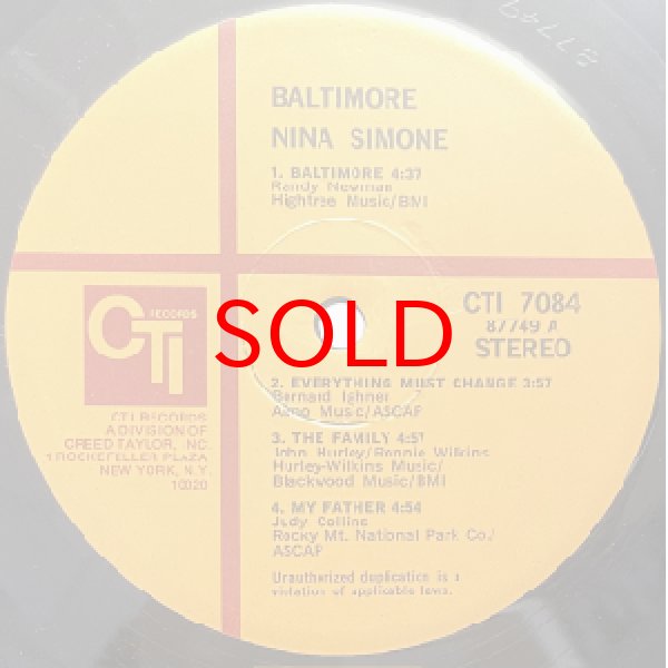 画像2: NINA SIMONE -  BALTIMORE (2)