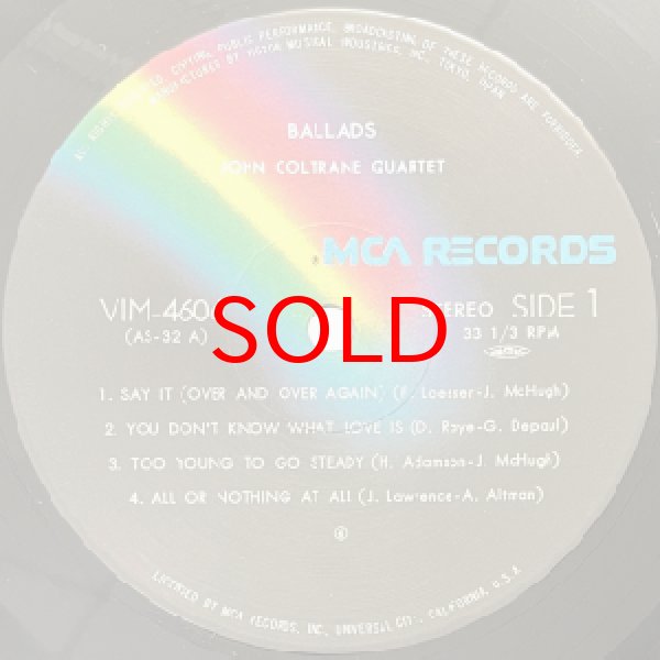 画像2: JOHN COLTRANE -  BALLADS (2)