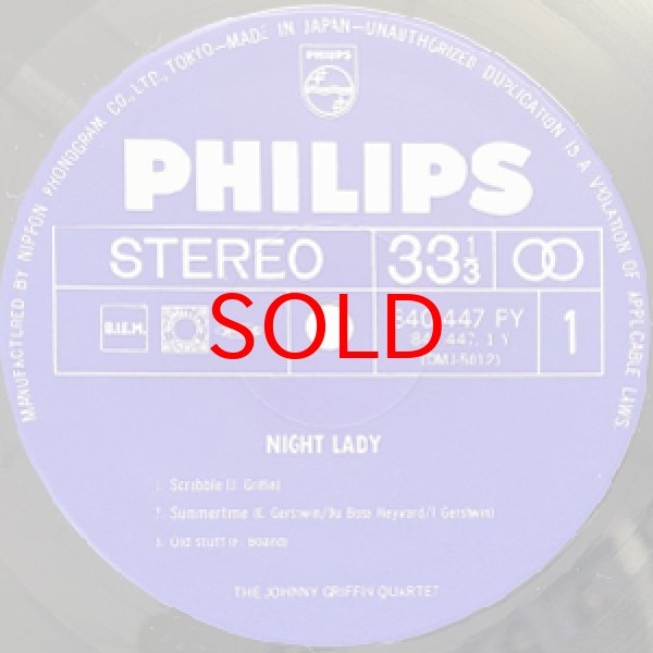 画像2: JOHNNY GRIFFIN QUARTET -  NIGHT LADY (2)