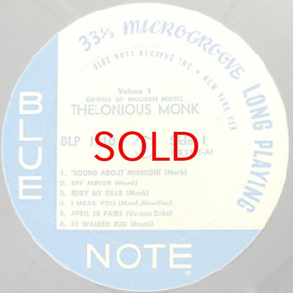 画像2: THELONIOUS MONK -  GENIUS OF MODERN MUSIC VOL 1 (2)