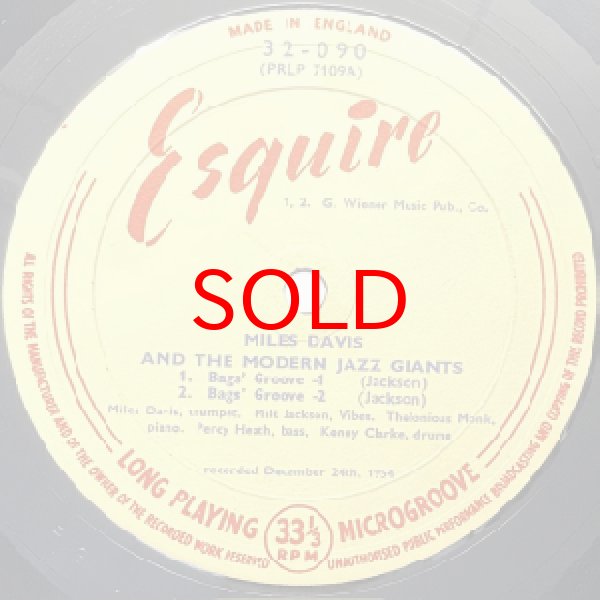画像2: MILES DAVIS -  BAGS GROOVE (2)