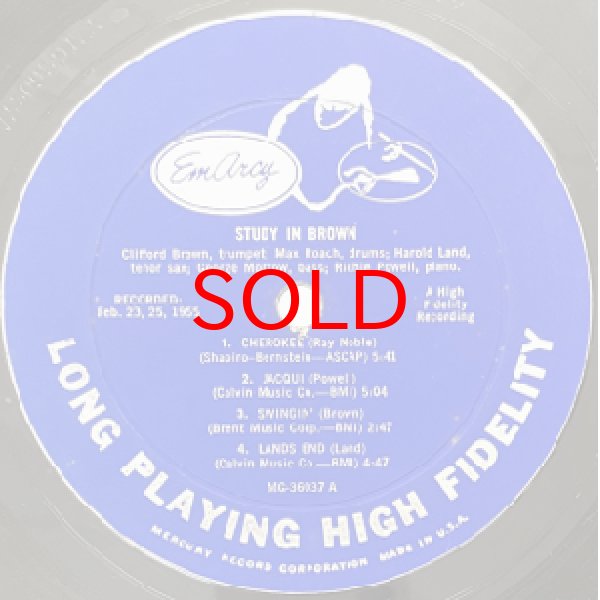 画像2: CLIFFORD BROWN -  STUDY IN BROWN (2)