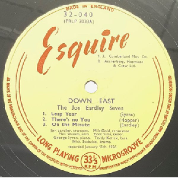 画像2: JON EARDLEY - ZOOT SIMS - PHIL WOODS  DOWN EAST (2)