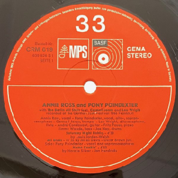 画像2: ANNIE ROSS & PONY POINDEXTER -  S / T (2)